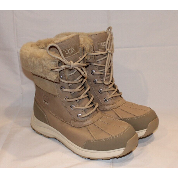 NEW UGG Women's‎ ADIRONDACK III Leather Winter Waterproof Boots MDSD BEIGE - Picture 3 of 11